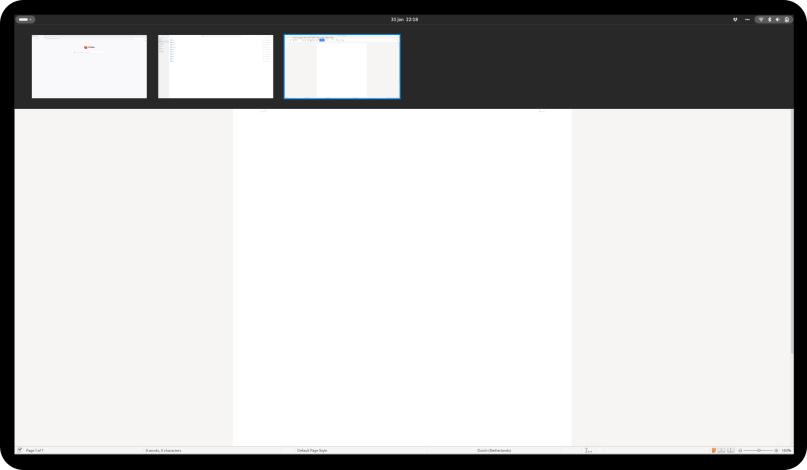 Window-switcher - Writer is opened