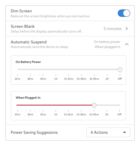 Mockup of the Automatic Suspend option