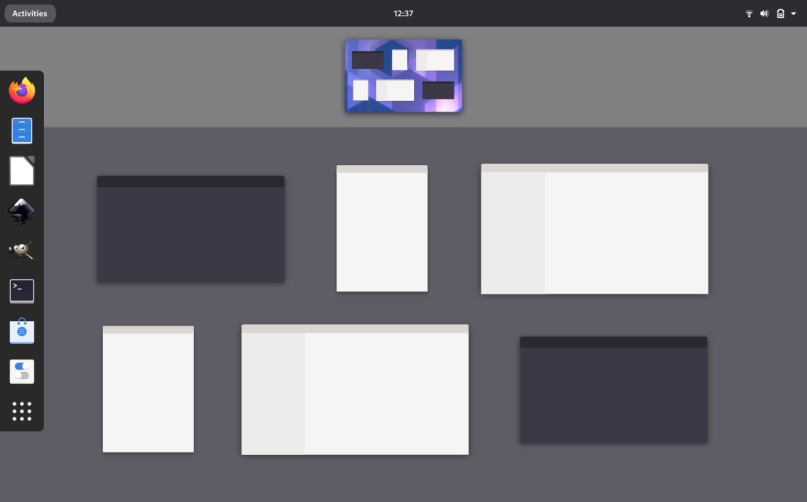 One workspace with six open applications